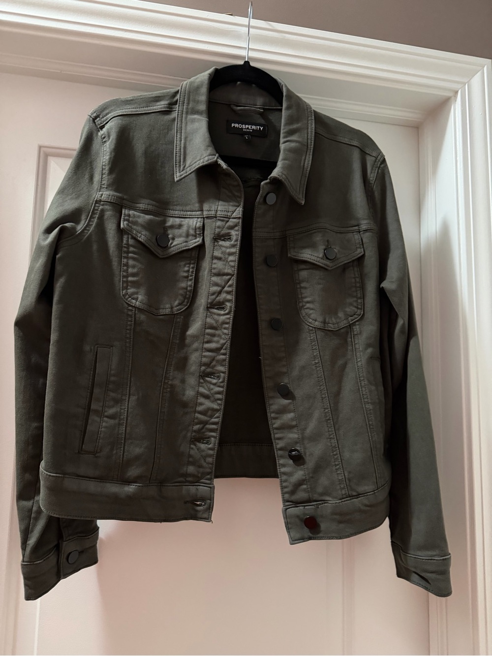 Women’s Olive Green Denim Jacket
